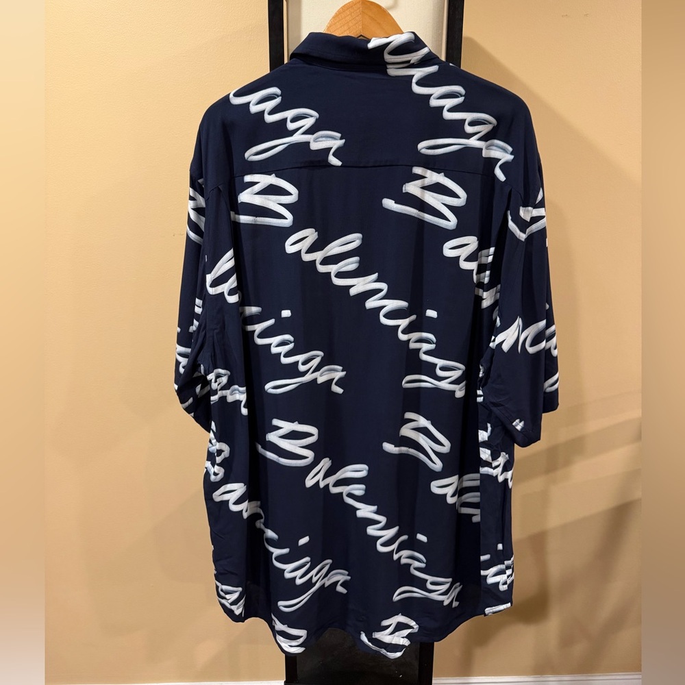 Balenciaga All Over Cursive Script Logo Minimal N… - image 2
